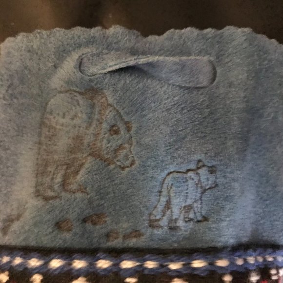 Vintage TILLEY blue Suede leather drawstring pouch - Picture 5 of 8